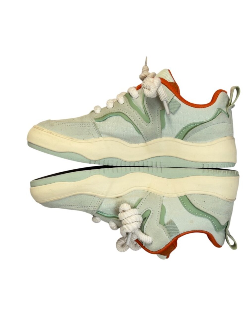 Yvane VA2 Unisex Mint Green & Orange skateboard sneake Canvas Suede Size W 8.5 - Picture 7 of 9